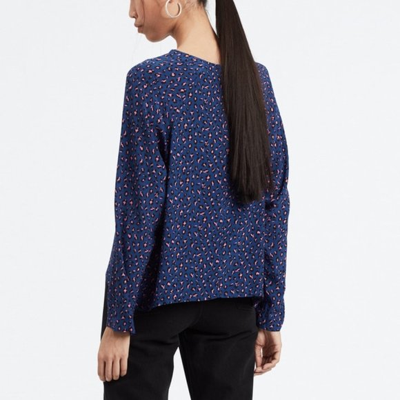Levi Pink Leopard Print Blouse - Picture 2 of 8